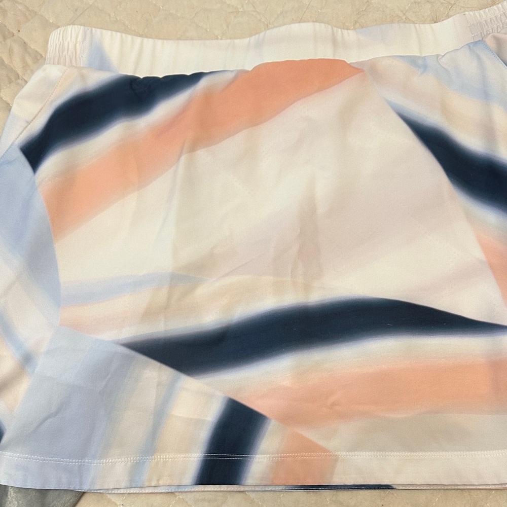 Calia Women's Athletic Skort in Blues, Peach, and White